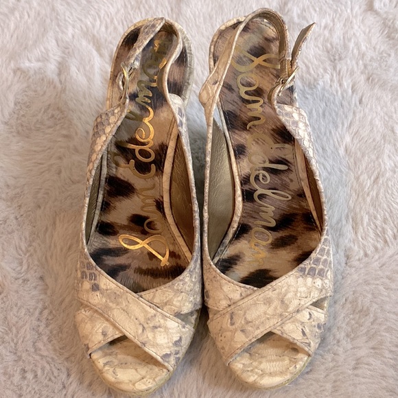 Sam Edelman Python Print Wedges - Picture 7 of 8